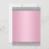 Invitation Baby shower ethnique de filles rose et gris argent (Dos)