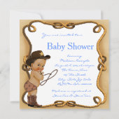 Invitation Baby shower Ethnique Little Cowboy (Dos)