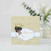 Invitation Baby shower ethnique Prince (Debout devant)