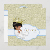 Invitation Baby shower Ethnique Prince (Devant / Derrière)