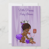 Invitation Baby shower Ethnique Princesse Lilac (Devant)