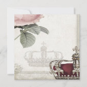 Invitation Baby shower ethnique Princesse Twin Girl (Dos)