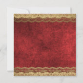 Invitation Baby shower ethnique Red Gold Paris pour filles (Dos)