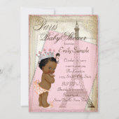Invitation Baby shower Ethnique Vintage Paris (Devant)