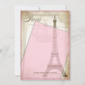 Invitation Baby shower Ethnique Vintage Paris (Dos)