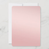 Invitation Baby shower étincelant Confetti en or rose (Dos)