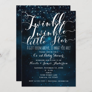 Invitation Baby shower étoile céleste de Twinkle Little Star