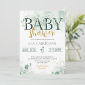 Invitation Baby shower Eucalyptus (Debout devant)