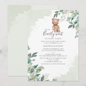 Invitation Baby shower Eucalyptus Botanique Moderne Couples (Devant / Derrière)