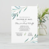 Invitation Baby shower Eucalyptus Branches par courrier (Debout devant)