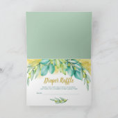 Invitation Baby shower Eucalyptus Feuilles Déchets Raffle 2 e (Intérieur)