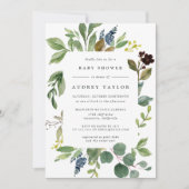 Invitation Baby shower Eucalyptus Grove (Devant)