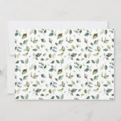 Invitation Baby shower Eucalyptus vert ours (Dos)