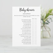 Invitation Baby Shower Ever or Never Game, Printable (Debout devant)