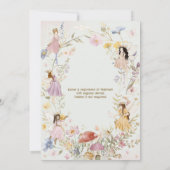 Invitation Baby shower Fairies Fleur sauvage Flower Meadow (Dos)