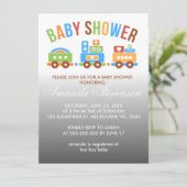 Invitation Baby shower fait sur commande de train de (Debout devant)