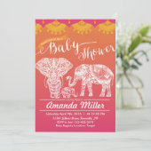 Invitation Baby shower familial - Inspiration indienne - Inde (Debout devant)