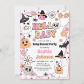 Invitation Baby shower fantôme Super Halloween (Devant)