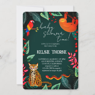 Invitation Baby Shower Faune de la Jungle