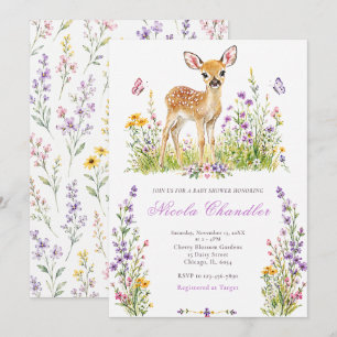 Invitation Baby Shower Fawn de la Forêt