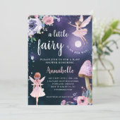 Invitation Baby shower Fée Enchantée (Debout devant)