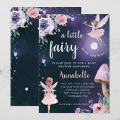 Invitation Baby shower Fée Enchantée (Devant / Derrière)