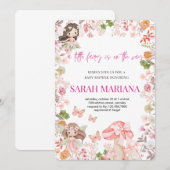 Invitation Baby Shower Fée Enchantée  (Devant / Derrière)