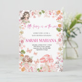 Invitation Baby Shower Fée Enchantée  (Debout devant)