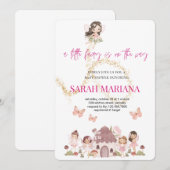 Invitation Baby Shower Fée Enchantée (Devant / Derrière)