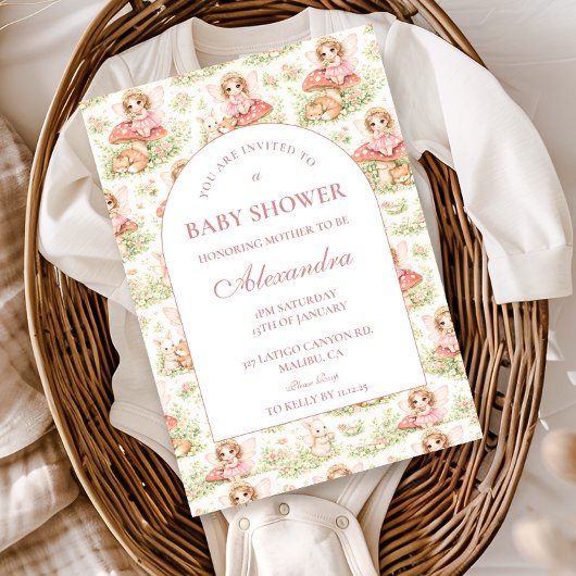 Invitation Baby Shower Fée Enchantée
