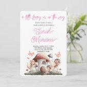 Invitation Baby Shower Fée Enchantée (Debout devant)