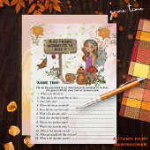 Invitation Baby shower Fée Magique Trivia Jeu Peint à la main