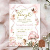 Invitation Baby shower Fée Rose