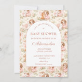 Invitation Baby Shower Fée Rose Douce (Devant)