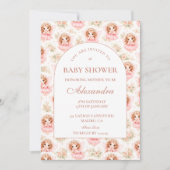 Invitation Baby Shower Fée Vintage pour Bébé Fille (Devant)