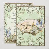 Invitation baby shower - Féerie enchantée Princess (Devant / Derrière)