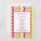 Invitation Baby shower féminin - Arrière - plan inspiré par l (Dos)