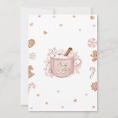 Invitation Baby shower féminin d'hiver rose (Dos)