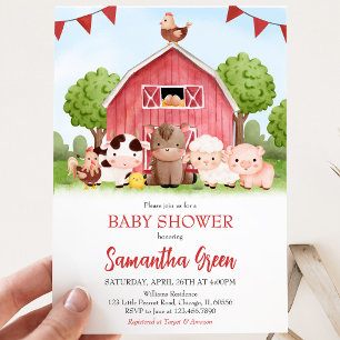 Invitation Baby Shower Ferme