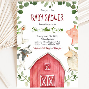 Invitation Baby-Shower Ferme