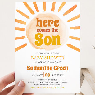 Invitation Baby-Shower Fête Bébé Soleil