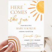 Invitation Baby-Shower Fête Bébé Soleil