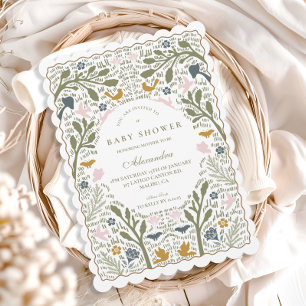 Invitation Baby-Shower Fête Champêtre Fantaisiste
