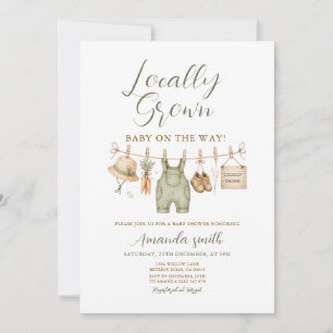 Invitation Baby Shower Fête de Bébé de la Ferme Locale Genre
