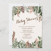 Invitation baby shower Feuille А automne (Devant)