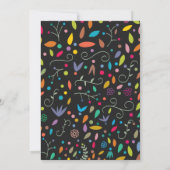 Invitation baby shower feuille à motifs (Dos)