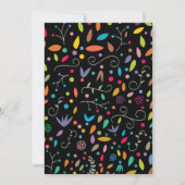 Invitation baby shower feuille à motifs (Dos)