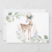 Invitation Baby shower Feuille Baby Reindeer (Dos)