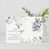 Invitation Baby shower Feuille de Koala Bear (Debout devant)