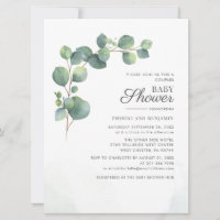 Baby shower Feuille des Couples Botaniques Eucalyp